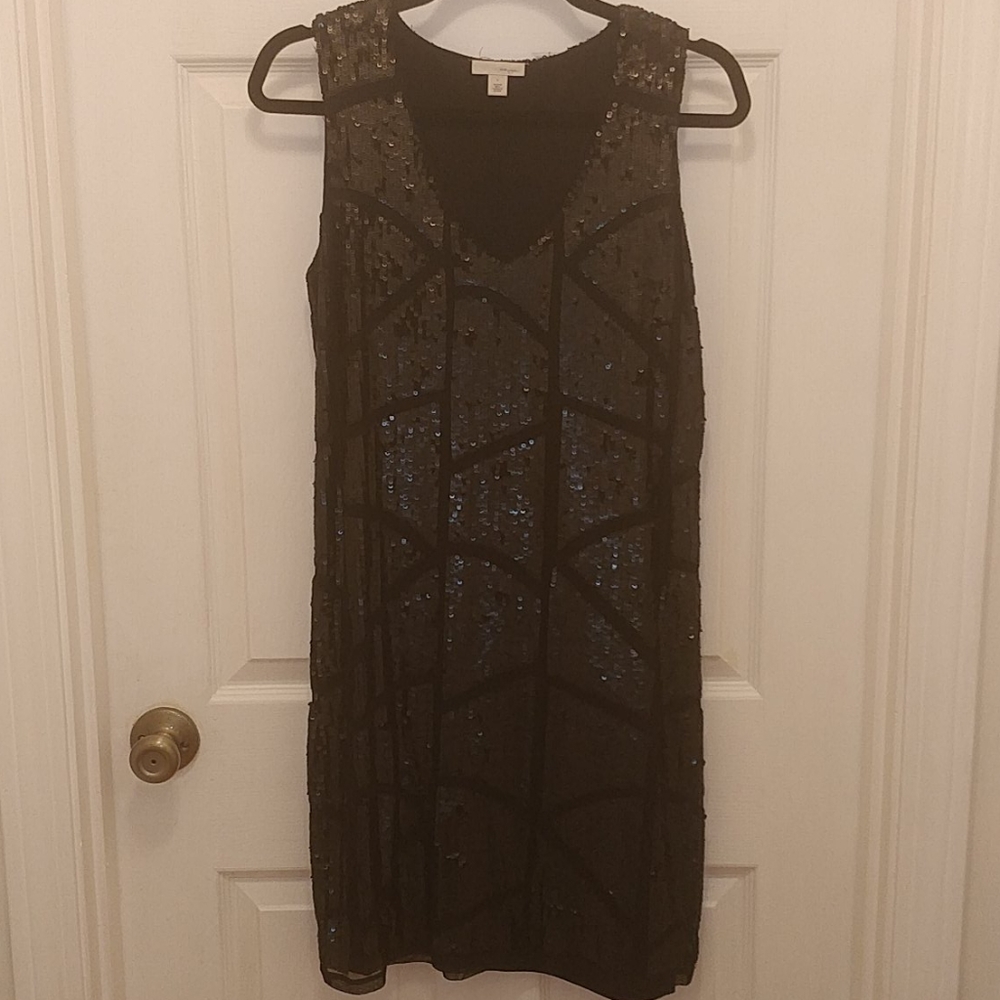 Black sequin dress